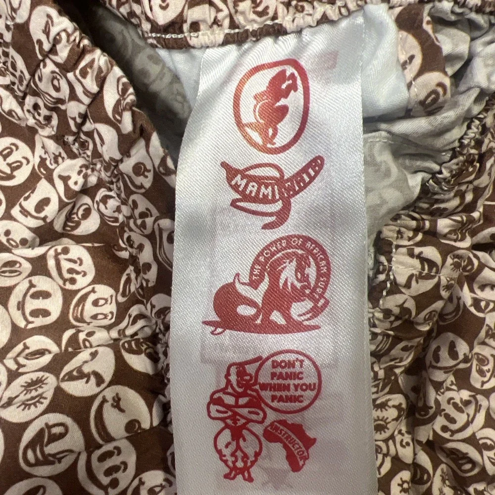 Mami Wata Made In South Africa Youth Funny Faces Shorts Size Small